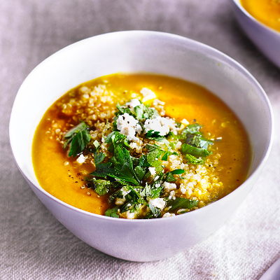 carrot-soup-with-quinoa-and-feta